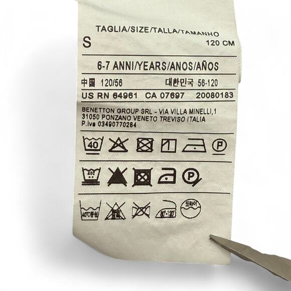 United Colors of Benetton Girls Polo Shirt Navy Preppy Uniform Classic 6-7 120cm - Picture 5 of 6